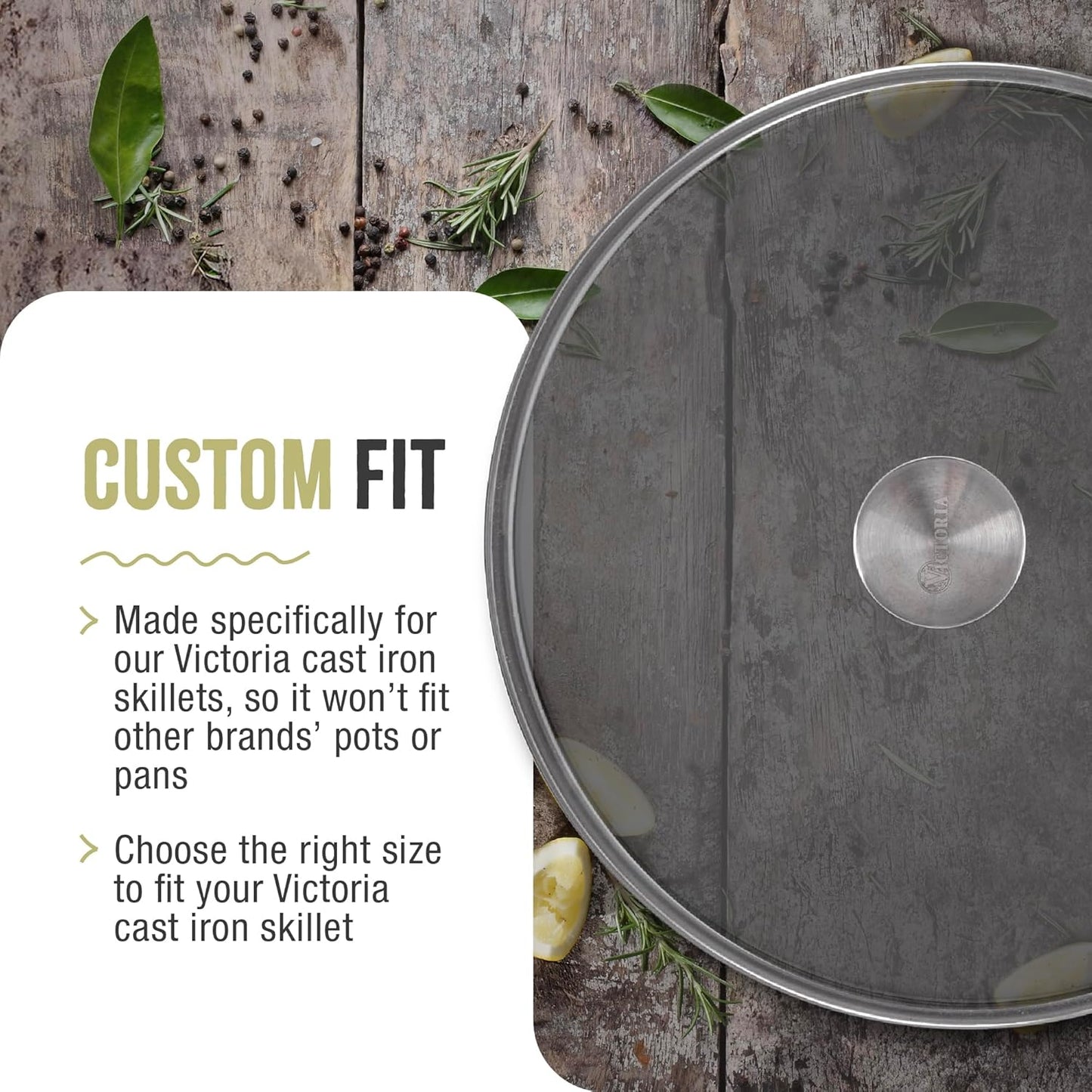 Glasdeckel für Gusseisenpfanne, 10 Inch - Round