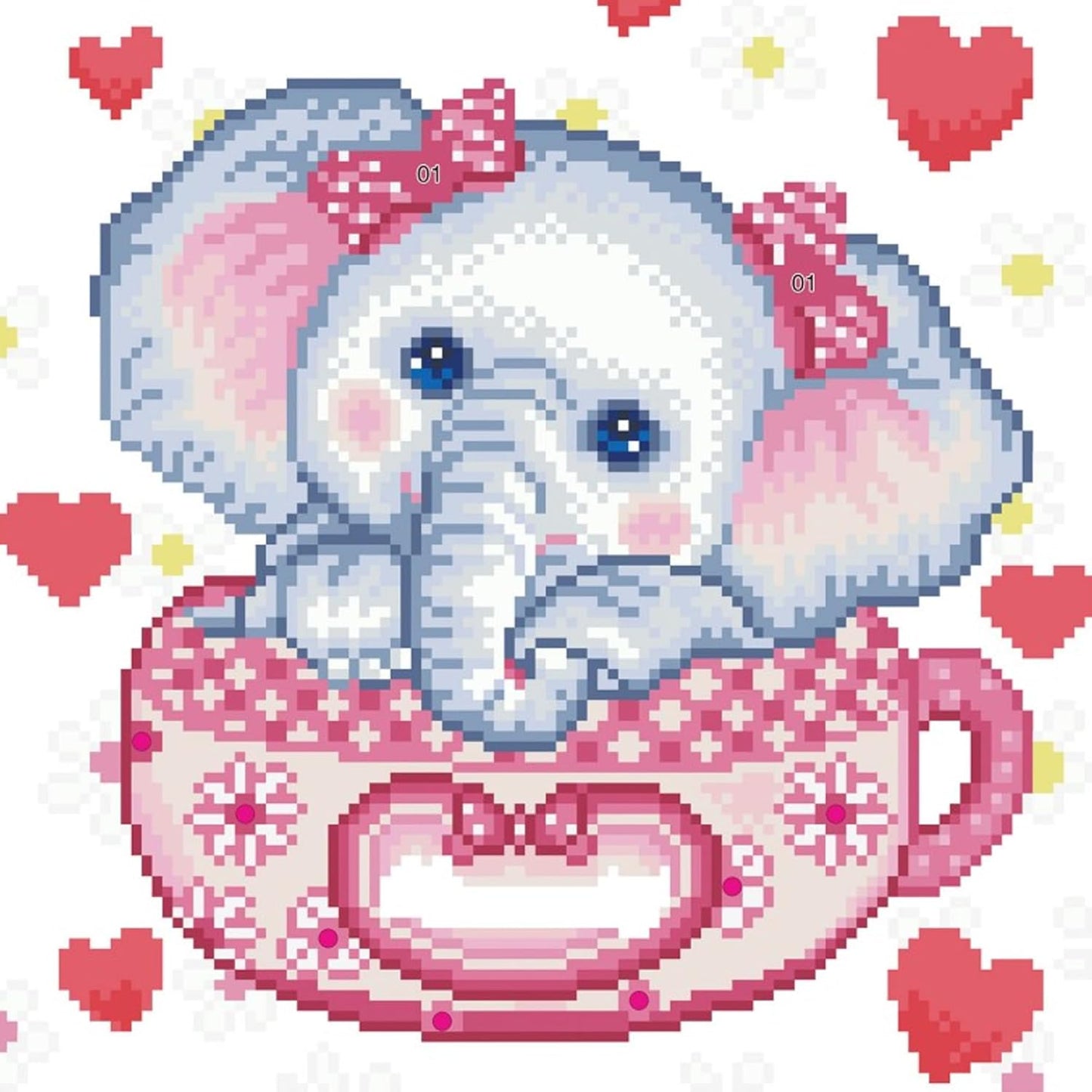 5D Diamond Painting Set Elefant Charity, Elefant Charity