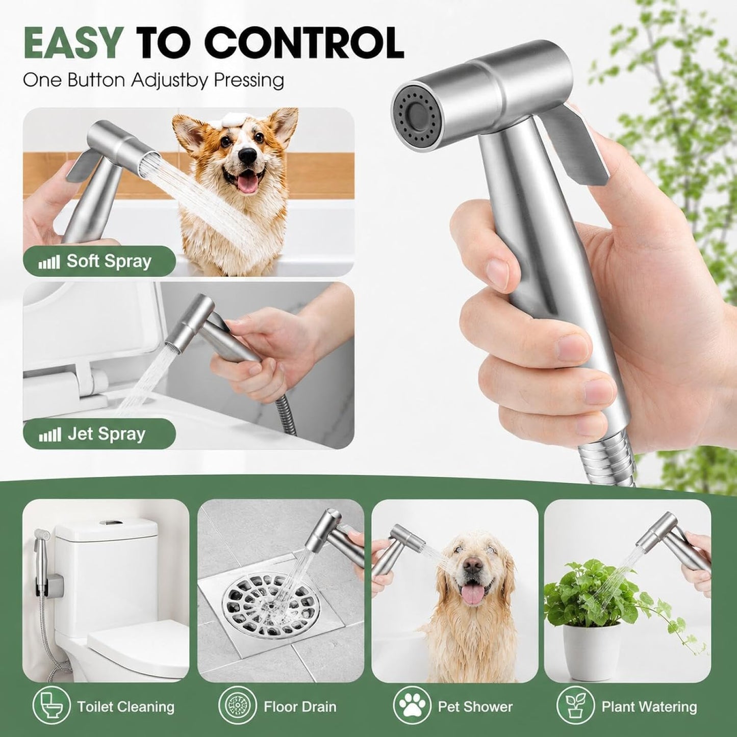 Bidet Handbrause mit einstellbarem Wasserdruck
