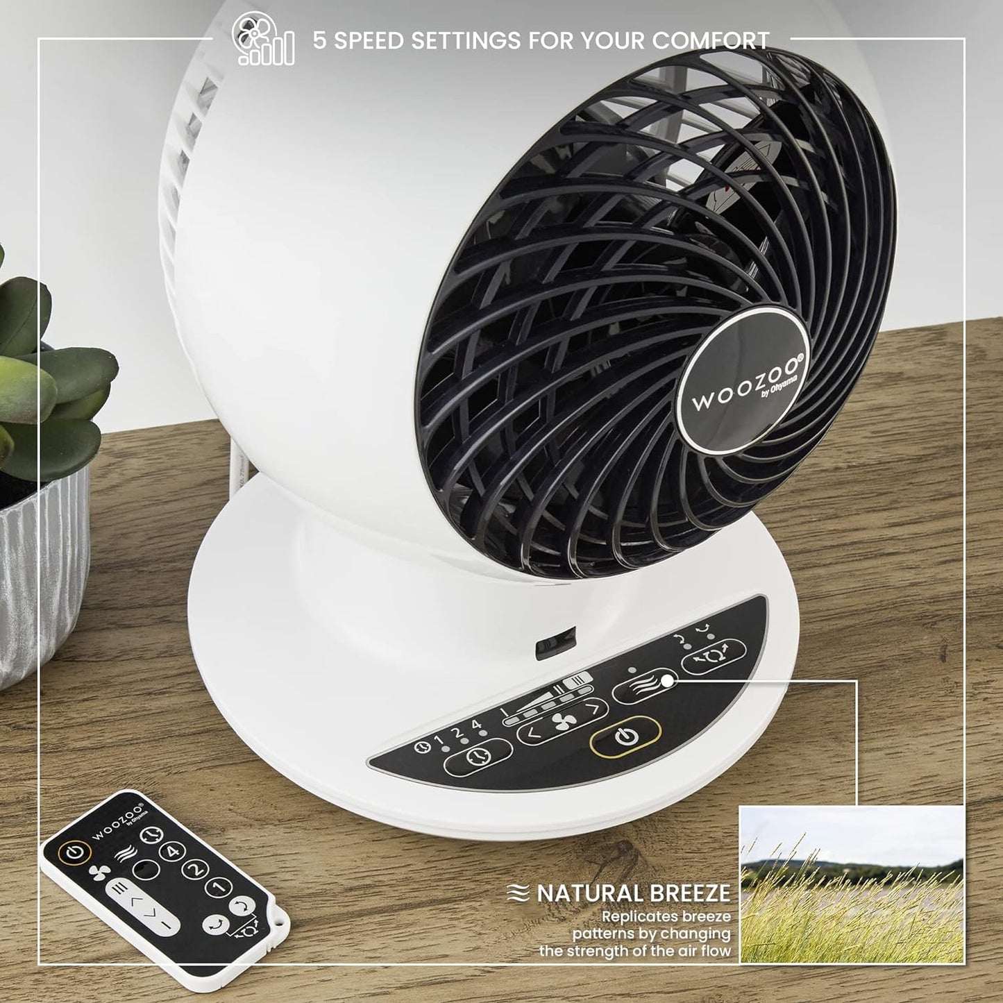 Woozoo PCF-SC15T, Blanco, Mando a distancia/30 m²