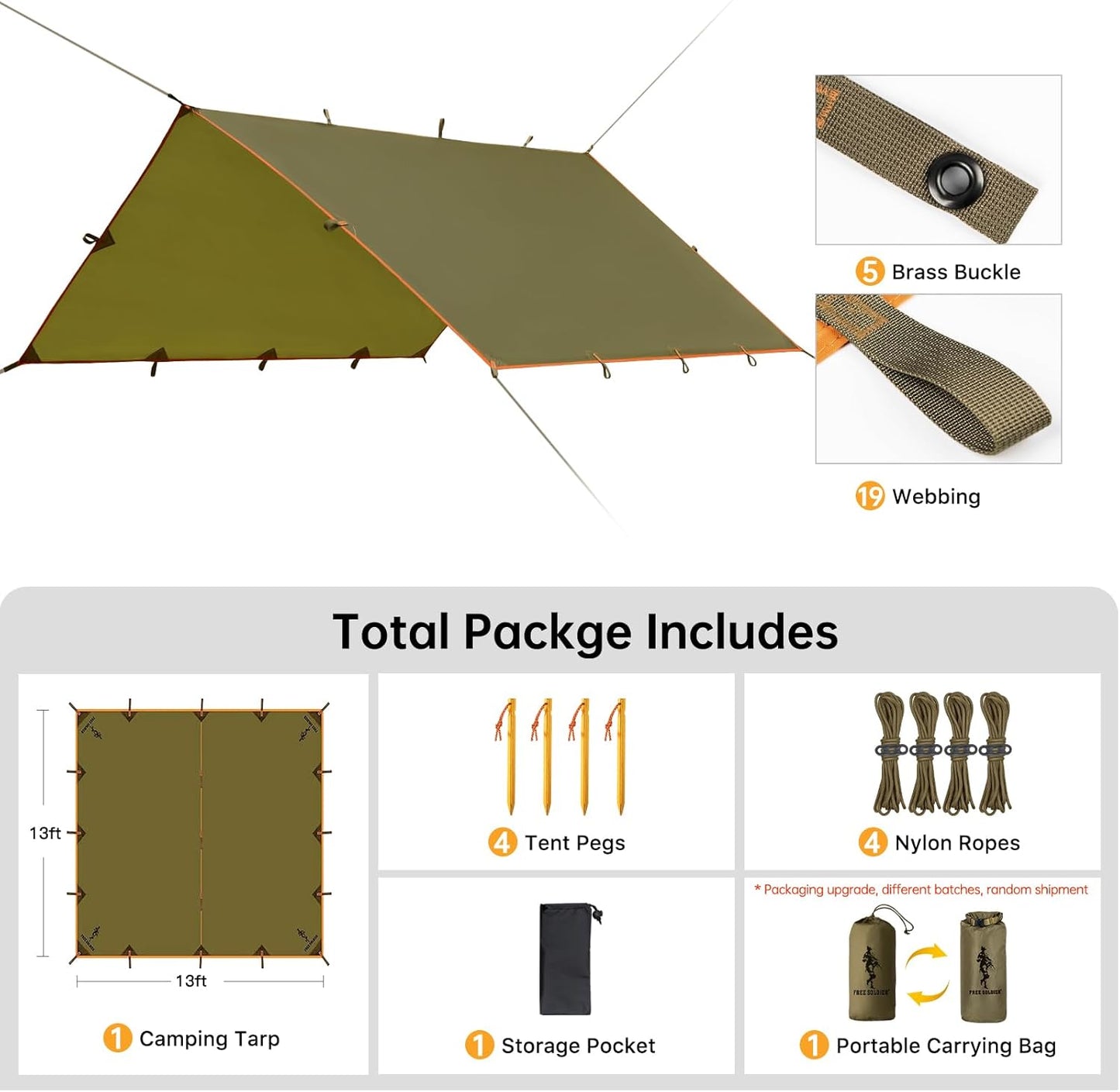 Wasserdichtes Tarp, Tonfarben (Color Barro)