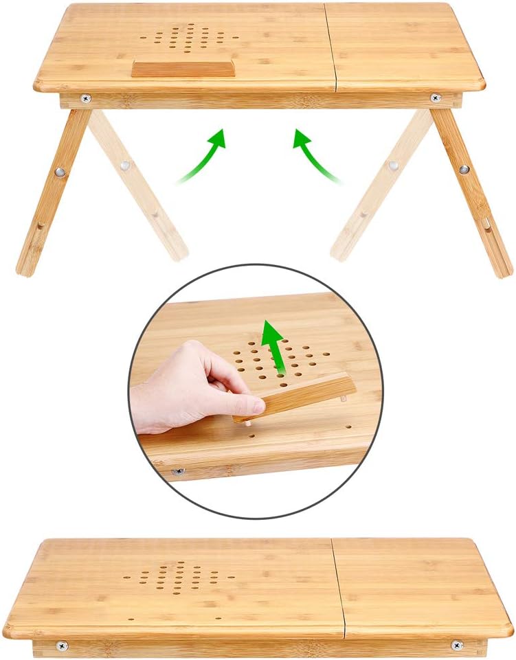 2er-Set höhenverstellbarer Laptoptisch mit Lüftung, 2