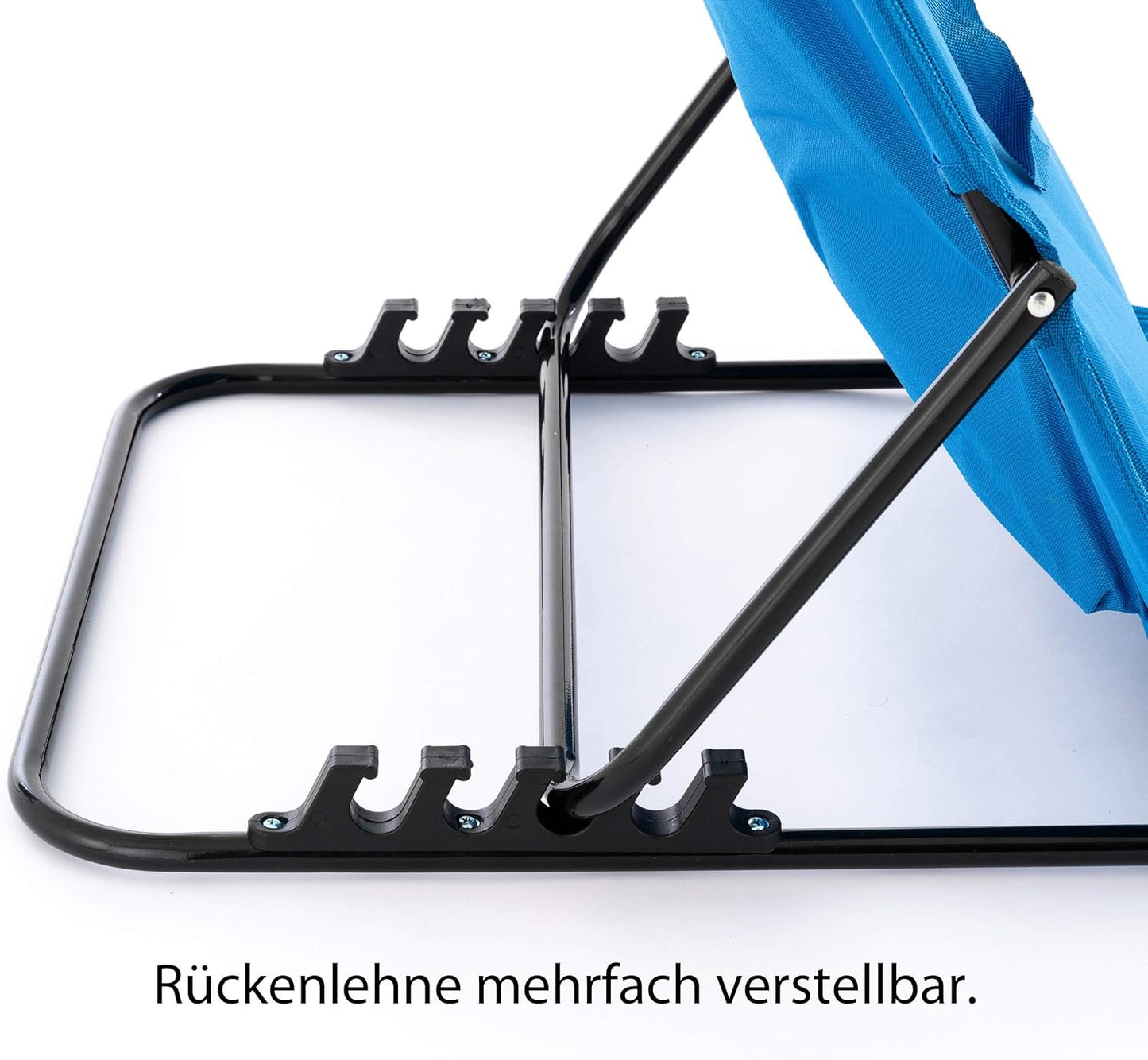 2-teiliges Strandmatten-Set mit verstellbarer Rückenlehne und Tasche, Blau