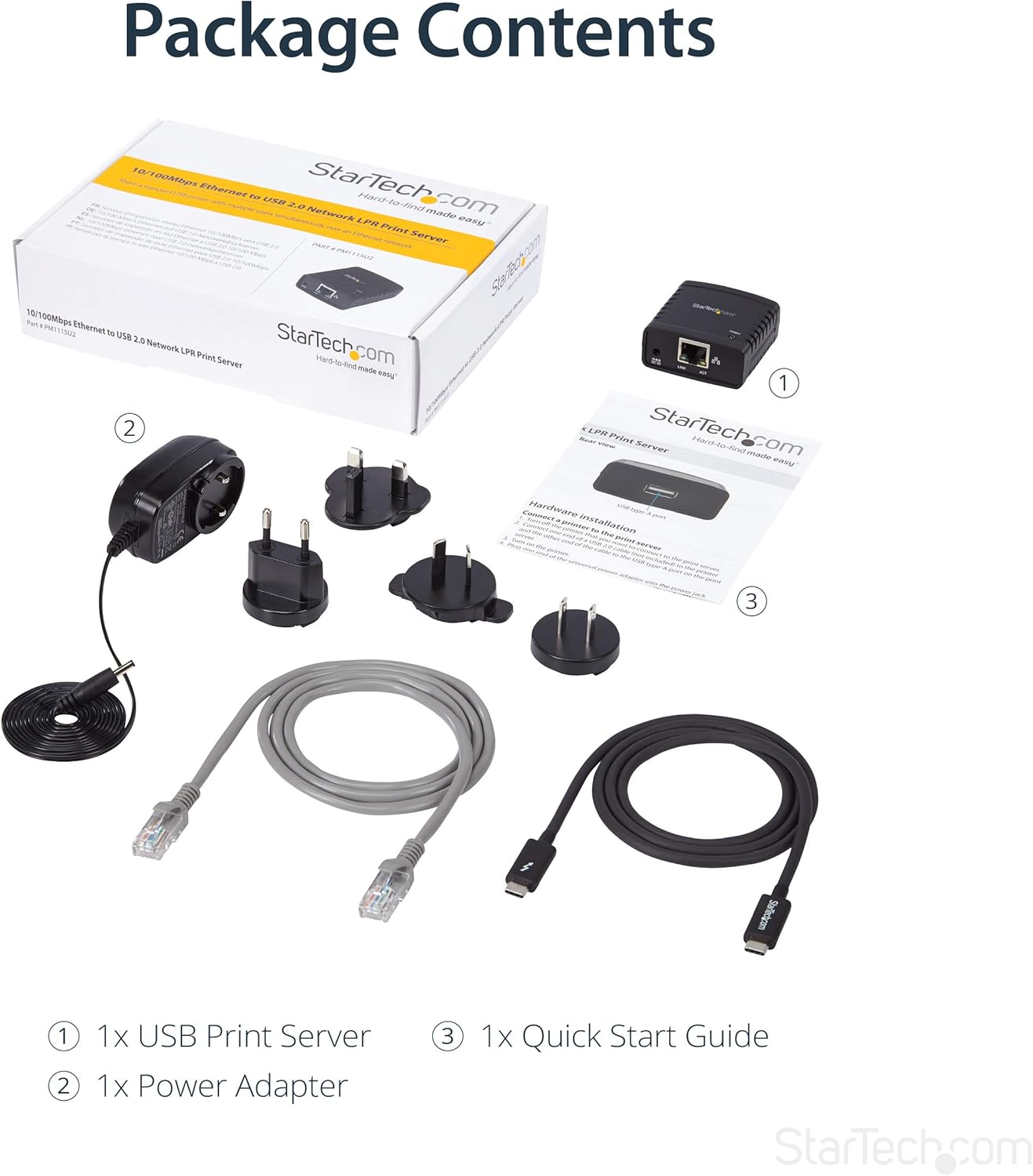 Ethernet auf USB 2.0 Netzwerk Printserver, Einzeln