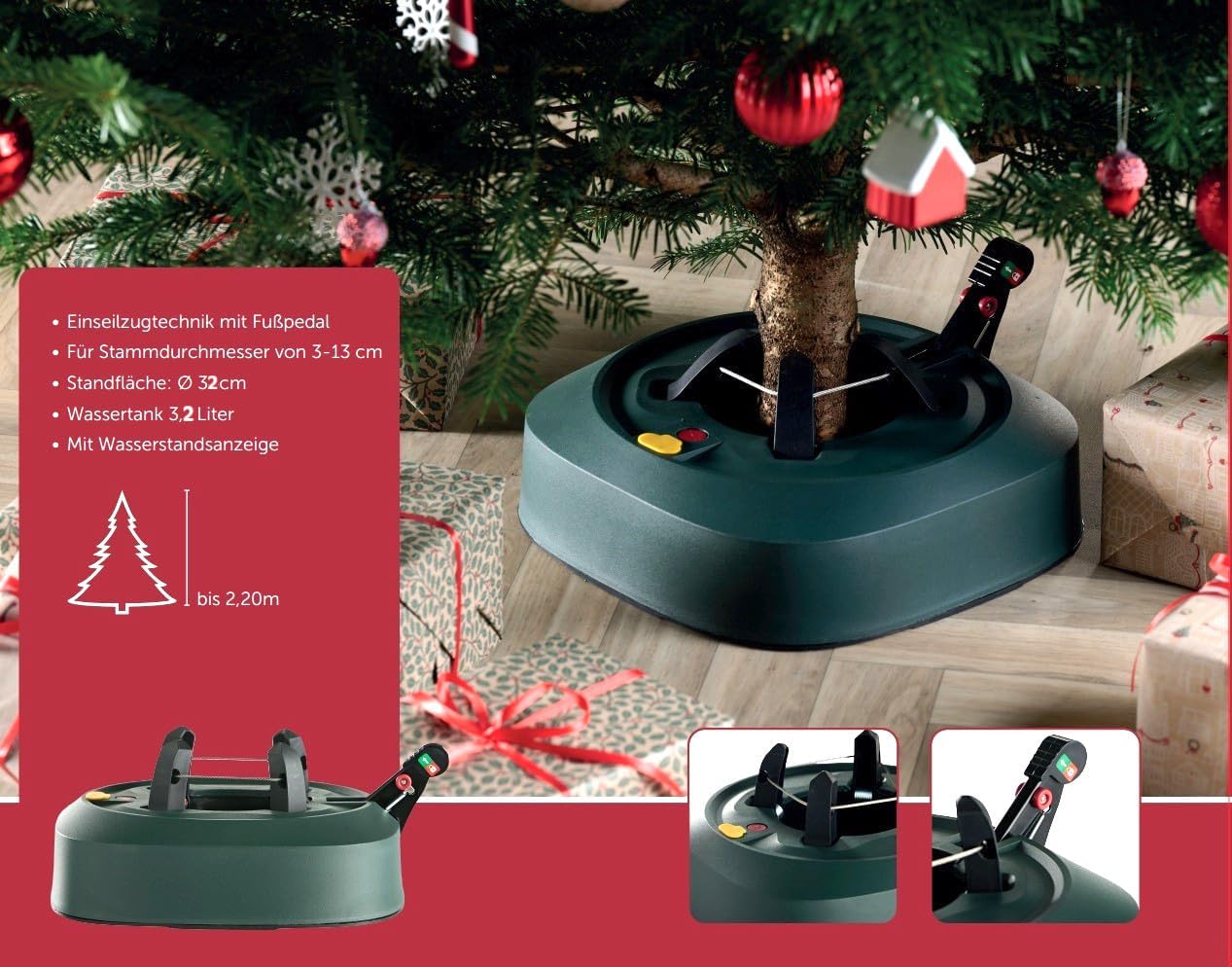 Weihnachtsbaumständer mit Fusspedal