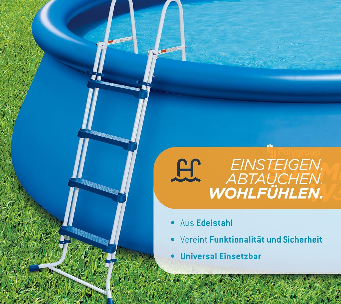 Poolleiter für Pools bis 132 cm, 132 cm