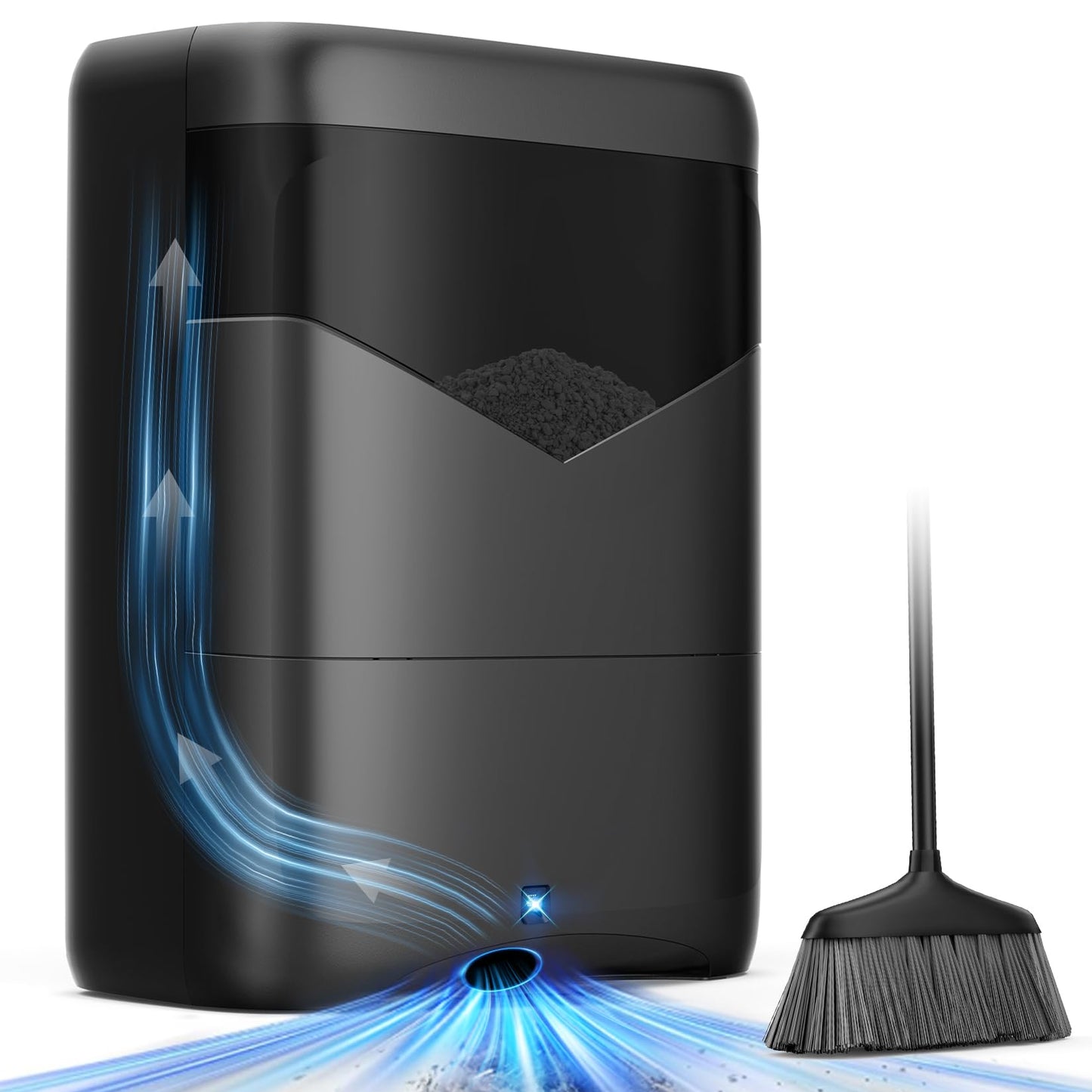 Berührungslose Kehrschaufel mit Infrarot-Sensor, Schwarz Touchless Vacuum Automatic Dustpan