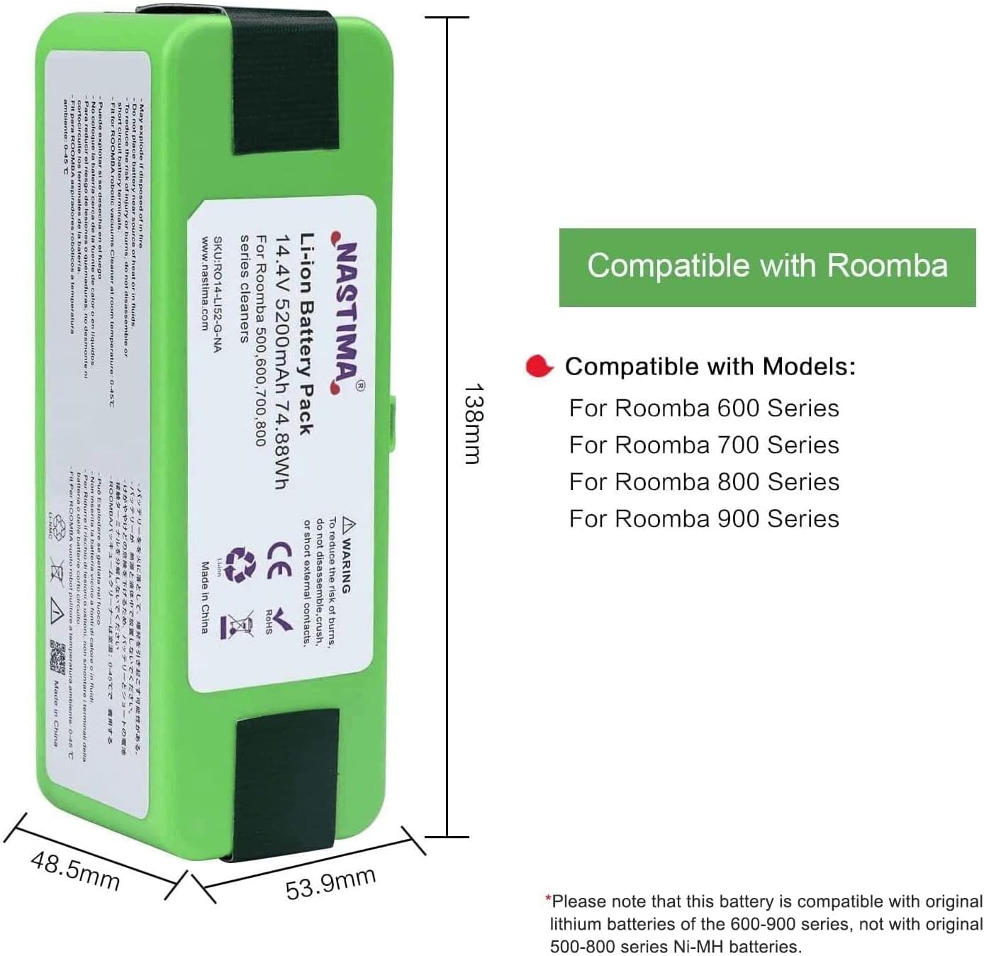 Xlife Ersatzakku, 5200mAh