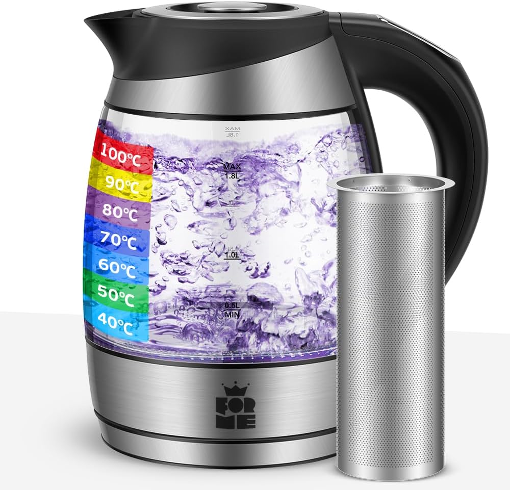 FKG-448 Wasserkocher mit Teesieb & Temperatureinstellung, Mit Teesieb 448
