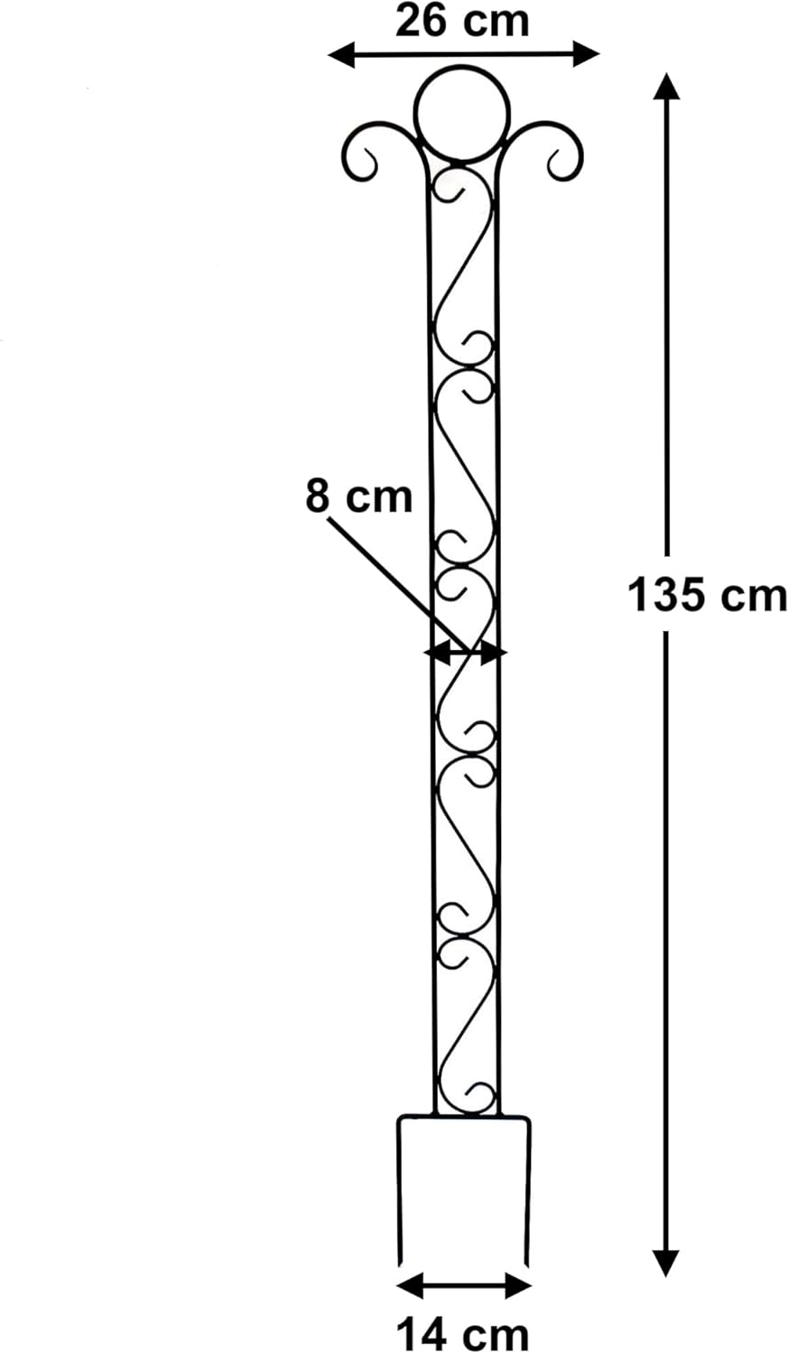 Rankgitter, 135 cm