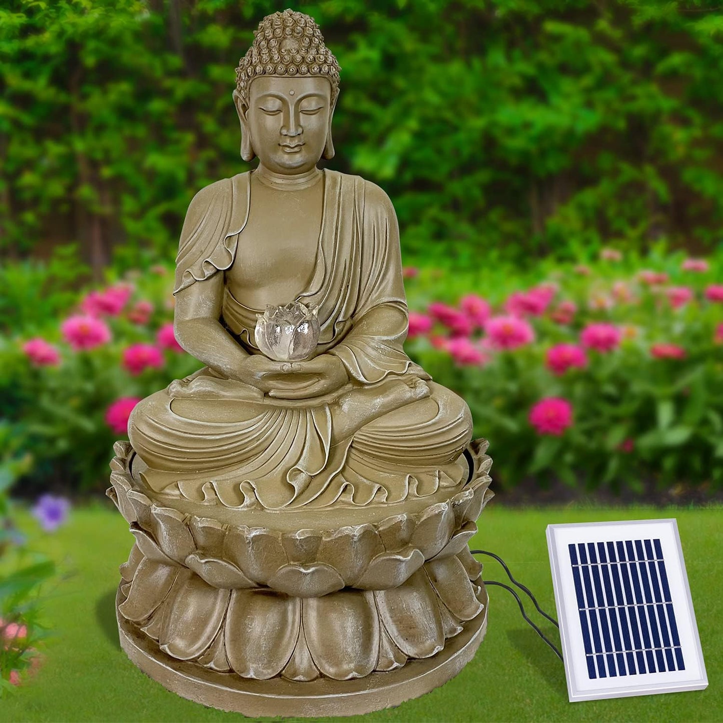 Solarbrunnen Buddha