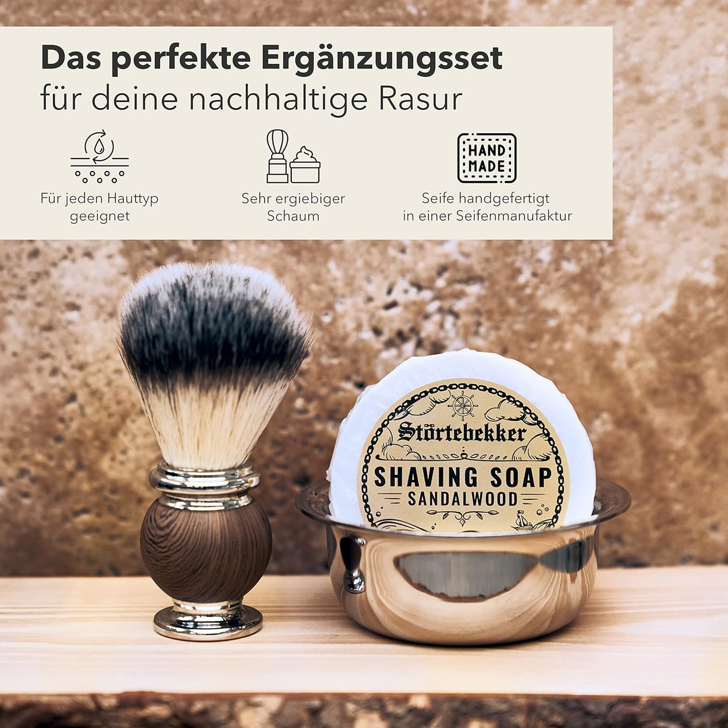 Rasierhobel Set, Rosé Gold - Schwarz