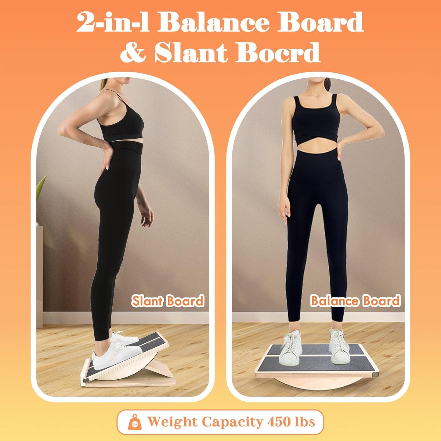Schräg- & Balance-Board, 2-in-1 Slant Board & Balance Board