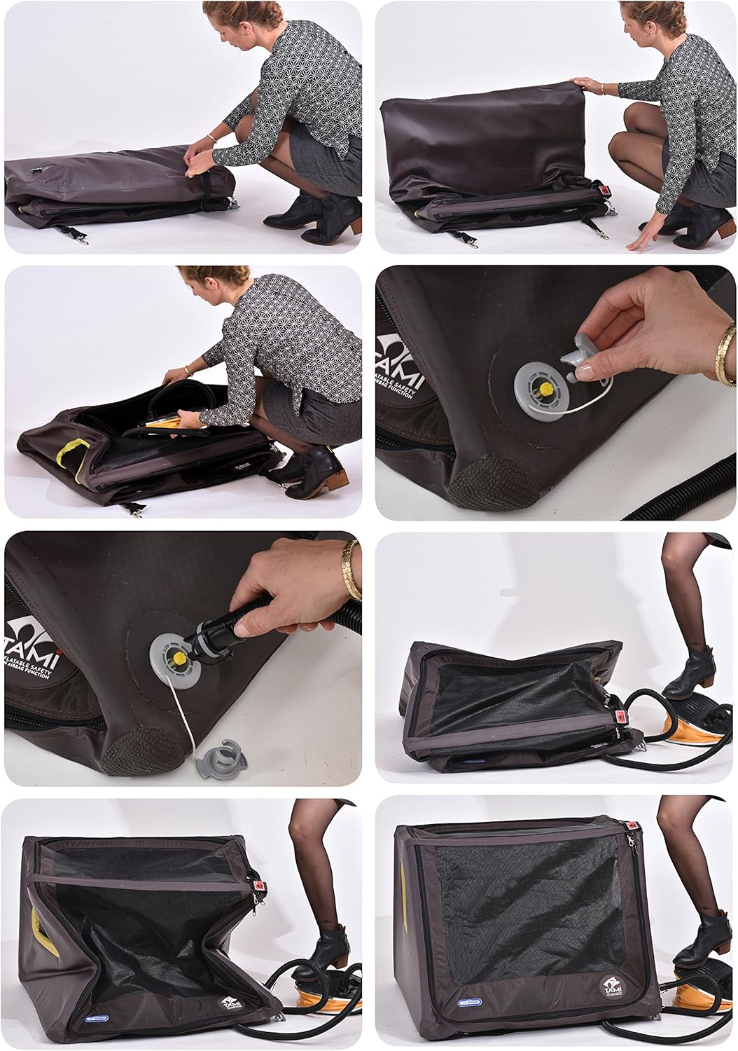 Aufblasbare Hundetransportbox, L 86 x B 80 x H 63 cm