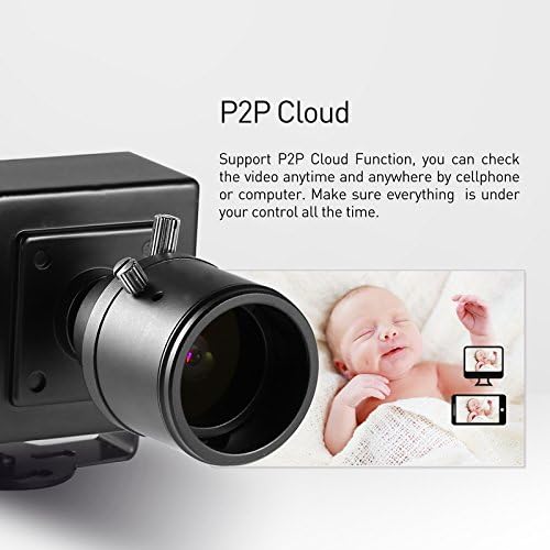 Mini 3MP POE IP Kamera mit Zoomfunktion, Zoom 2,8-12mm 48v Poe Schwarz