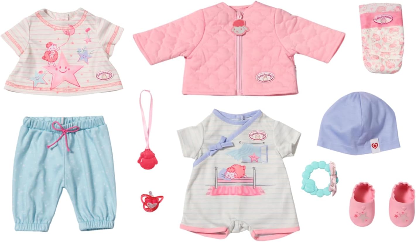 Puppenkleidung Combi Set mit Aufbewahrungskoffer