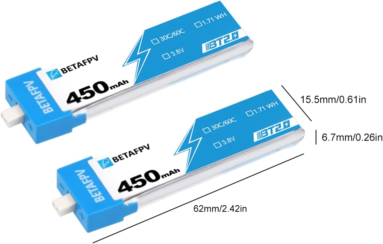 FPV Drohnenakku-Set 1S 450mAh (4 Stück)
