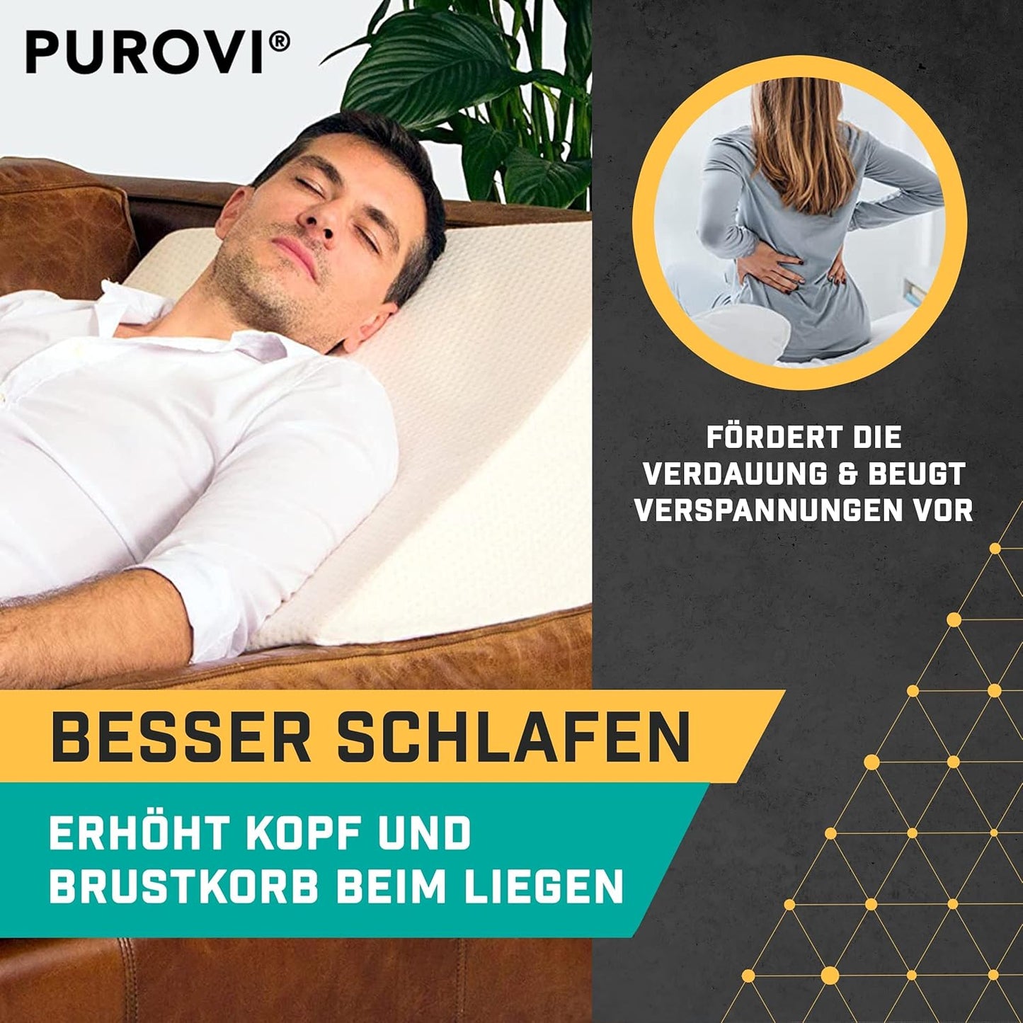 Keilkissen für Bett und Couch