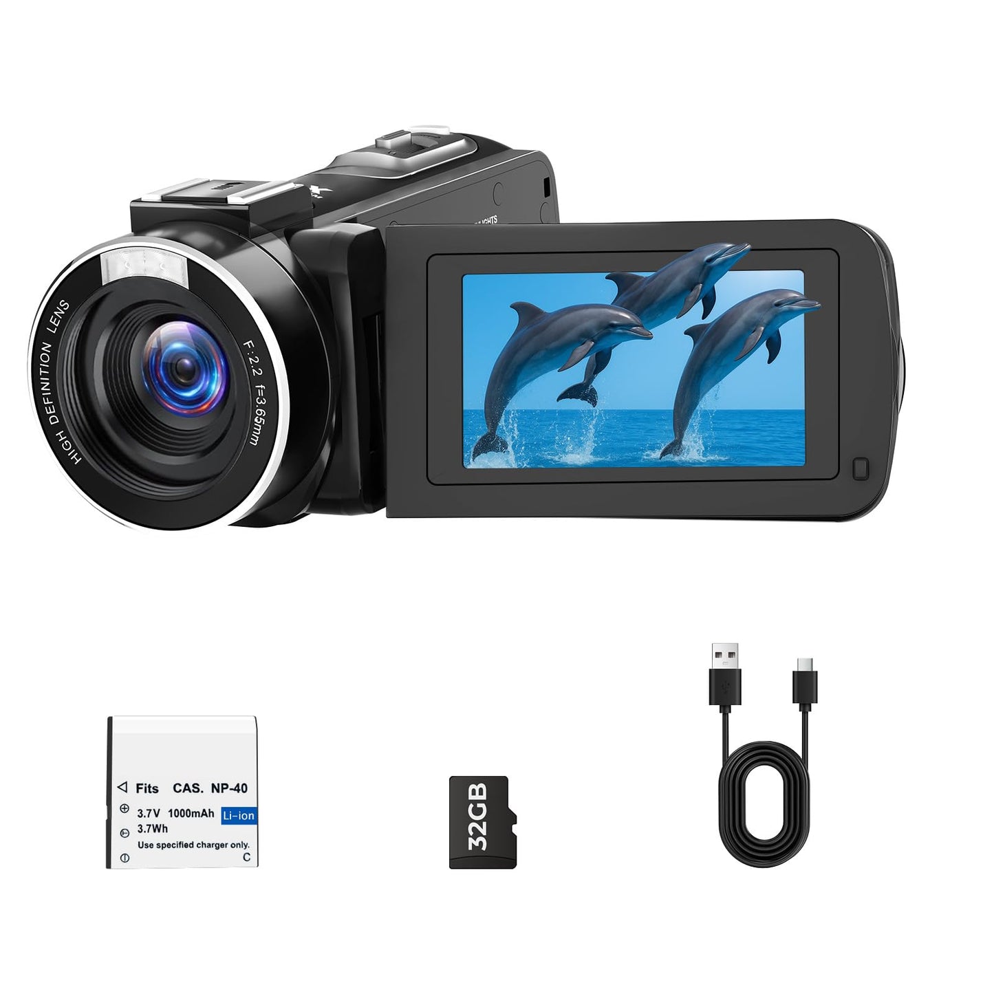 Camcorder für Vlogging, black