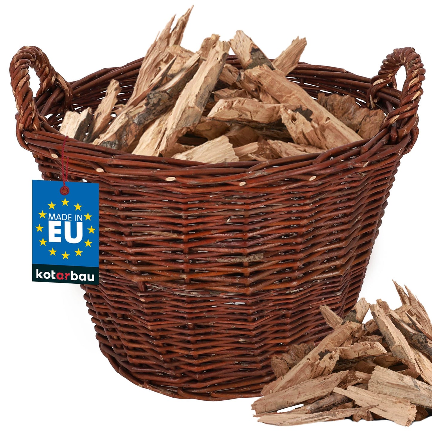 Weidenkorb für Kaminholz, ø 35 cm