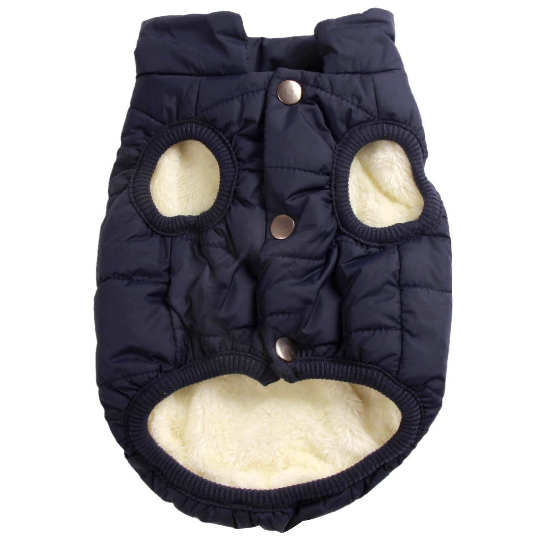 Mit Fleece gefütterte Hundejacke für Winter, M Blau