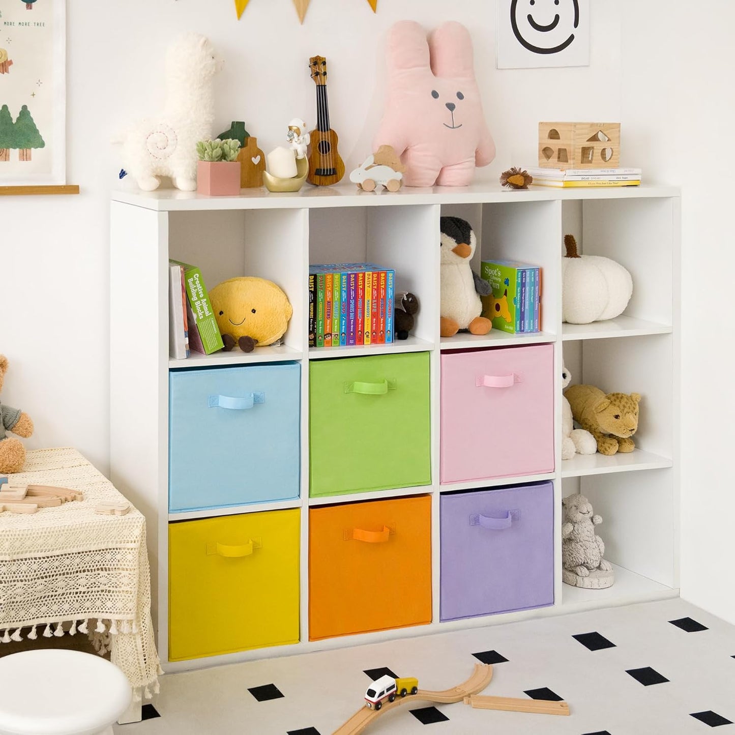Aufbewahrungsbox aus Stoff, Bunt 33 x 33 x 32.4 cm