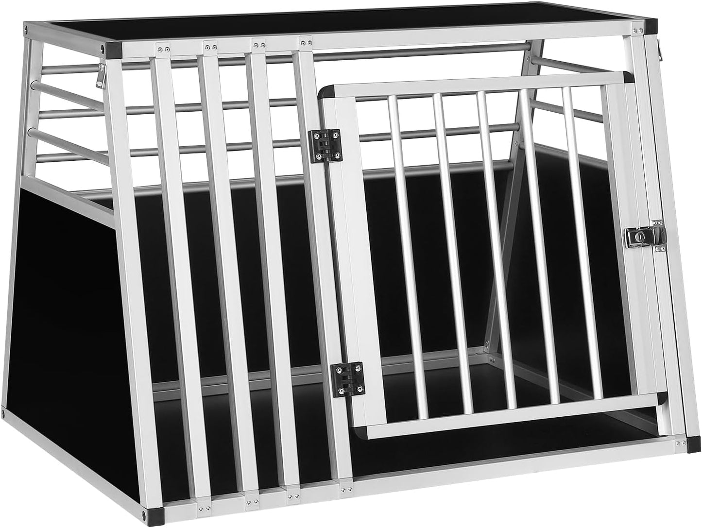 Hundetransportbox für Reise und Auto, L 92 x B 65 x H 66 cm, Schwarz