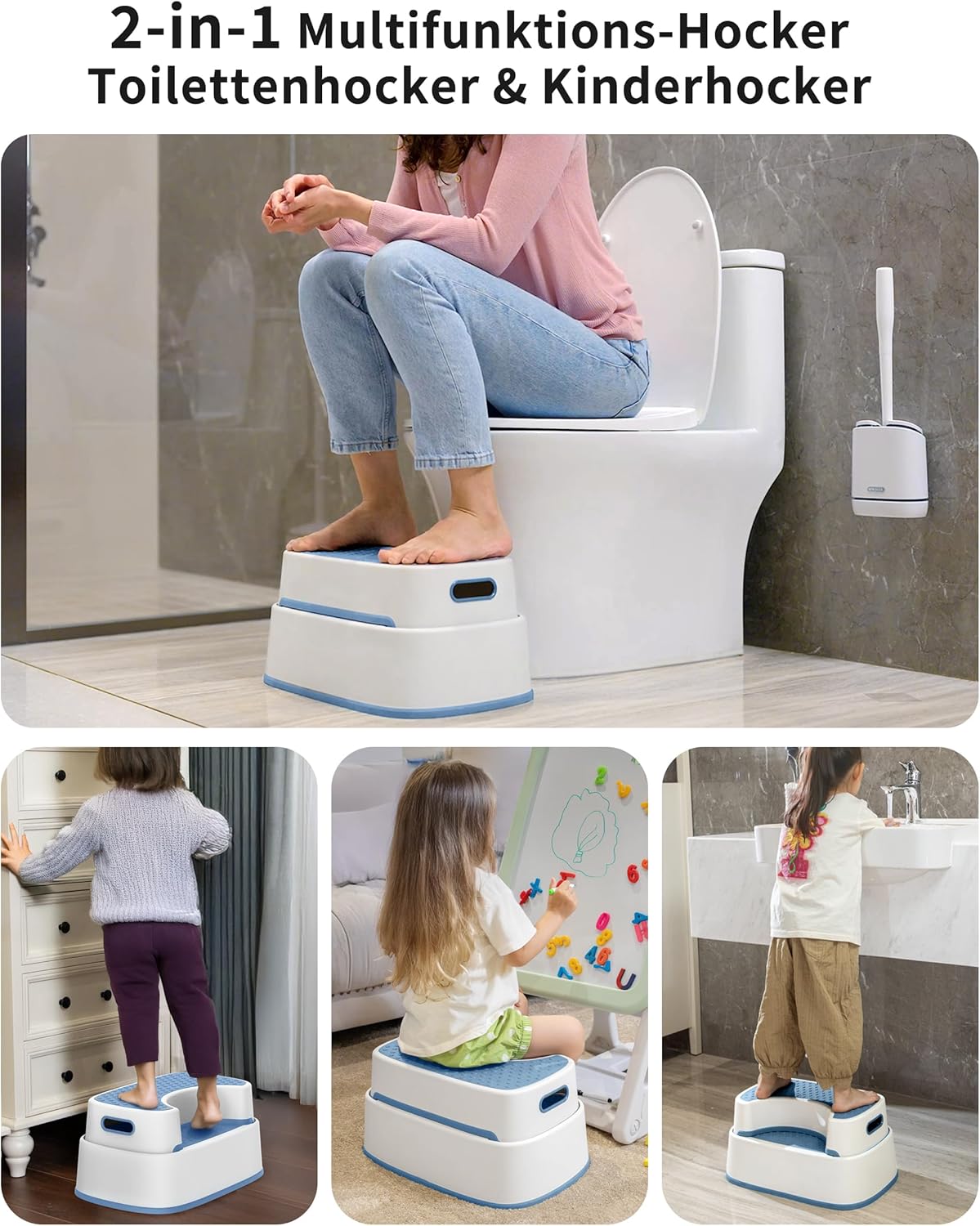 Toilettenhocker Squat, Graublau