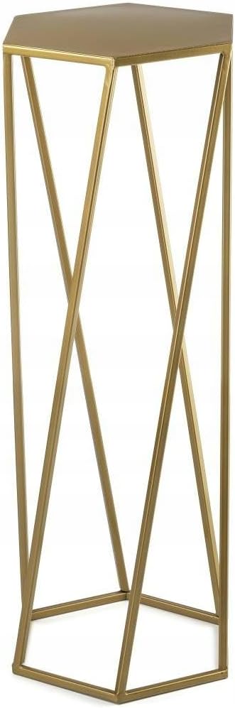 Sechseckiger Blumenständer, 70 cm Gold