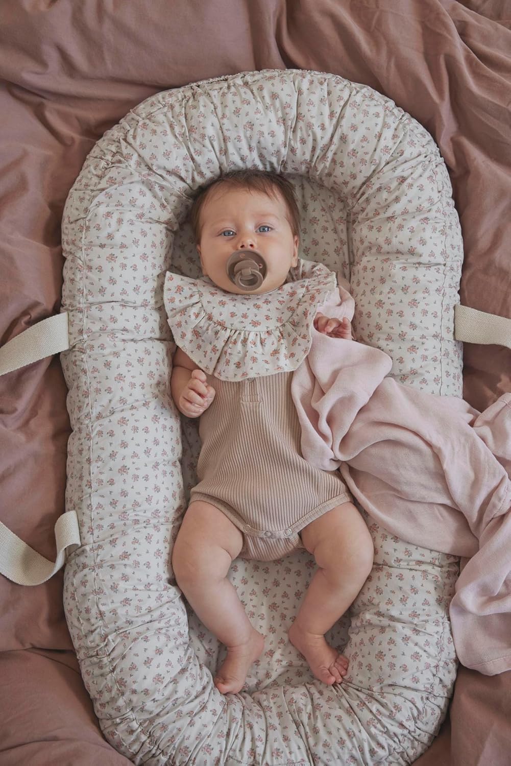 Babynest Kuschelnest für Neugeborene und Säuglinge, Autumn Rose