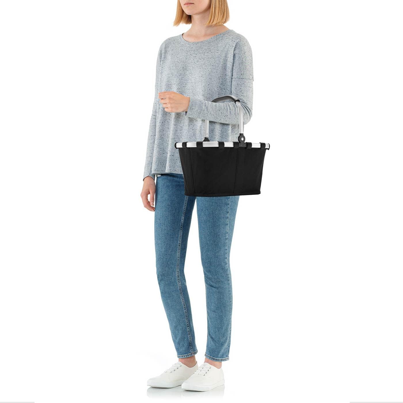 Carrybag XS - Einkaufskorb mit Innentasche, Schwarz