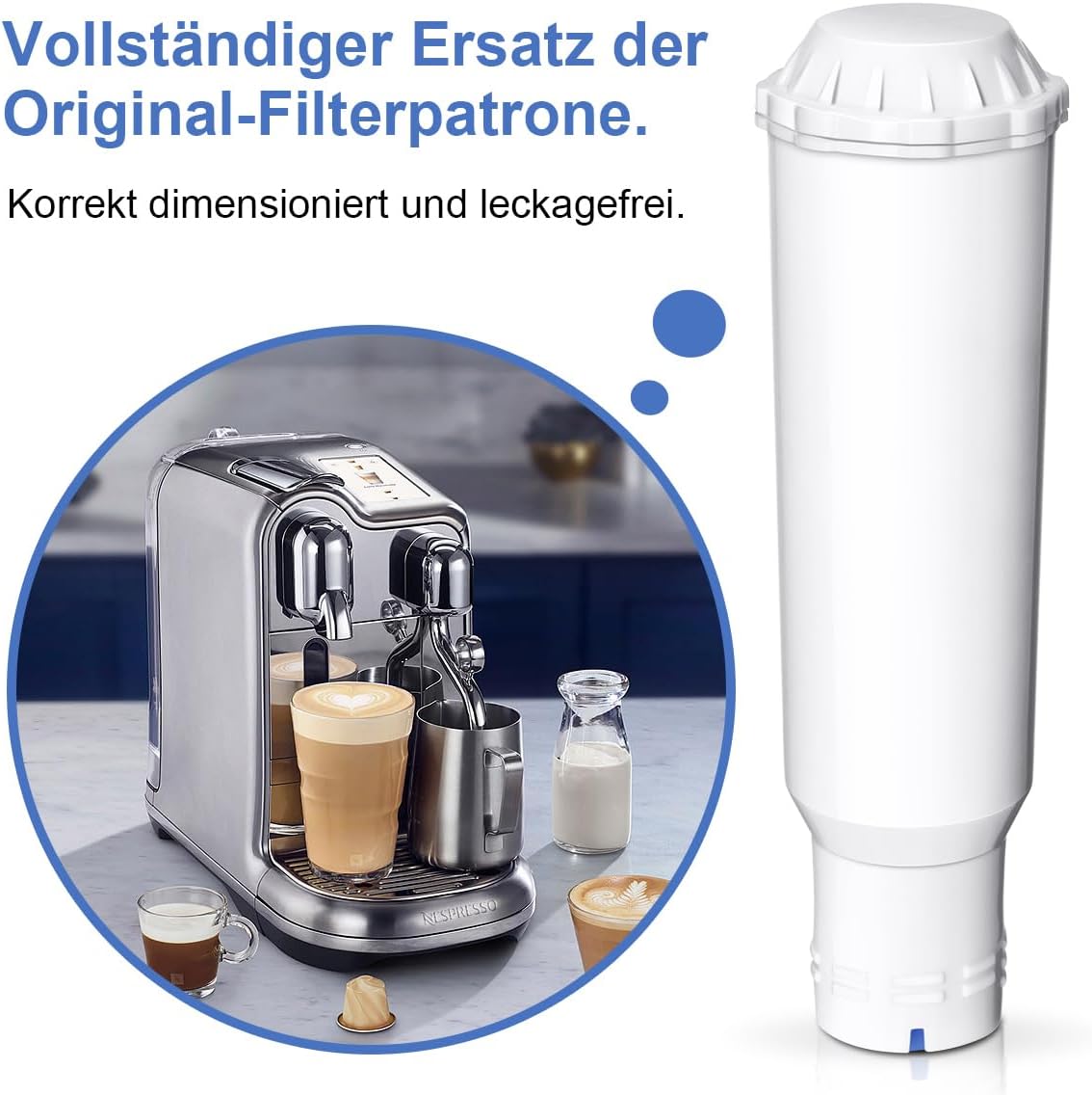 6-teiliges Wasserfilterpatronen-Set für Kaffeemaschinen, 6 Stück