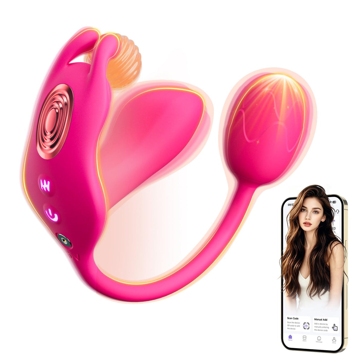 3-in-1 Höschen Butterfly Vibrator mit App-Steuerung