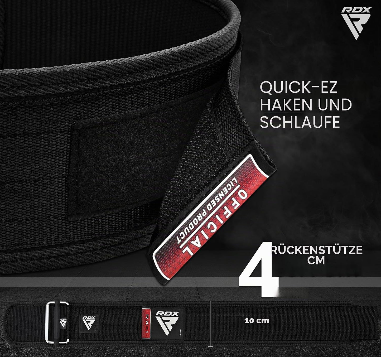 Gewichthebergürtel, Schwarz L