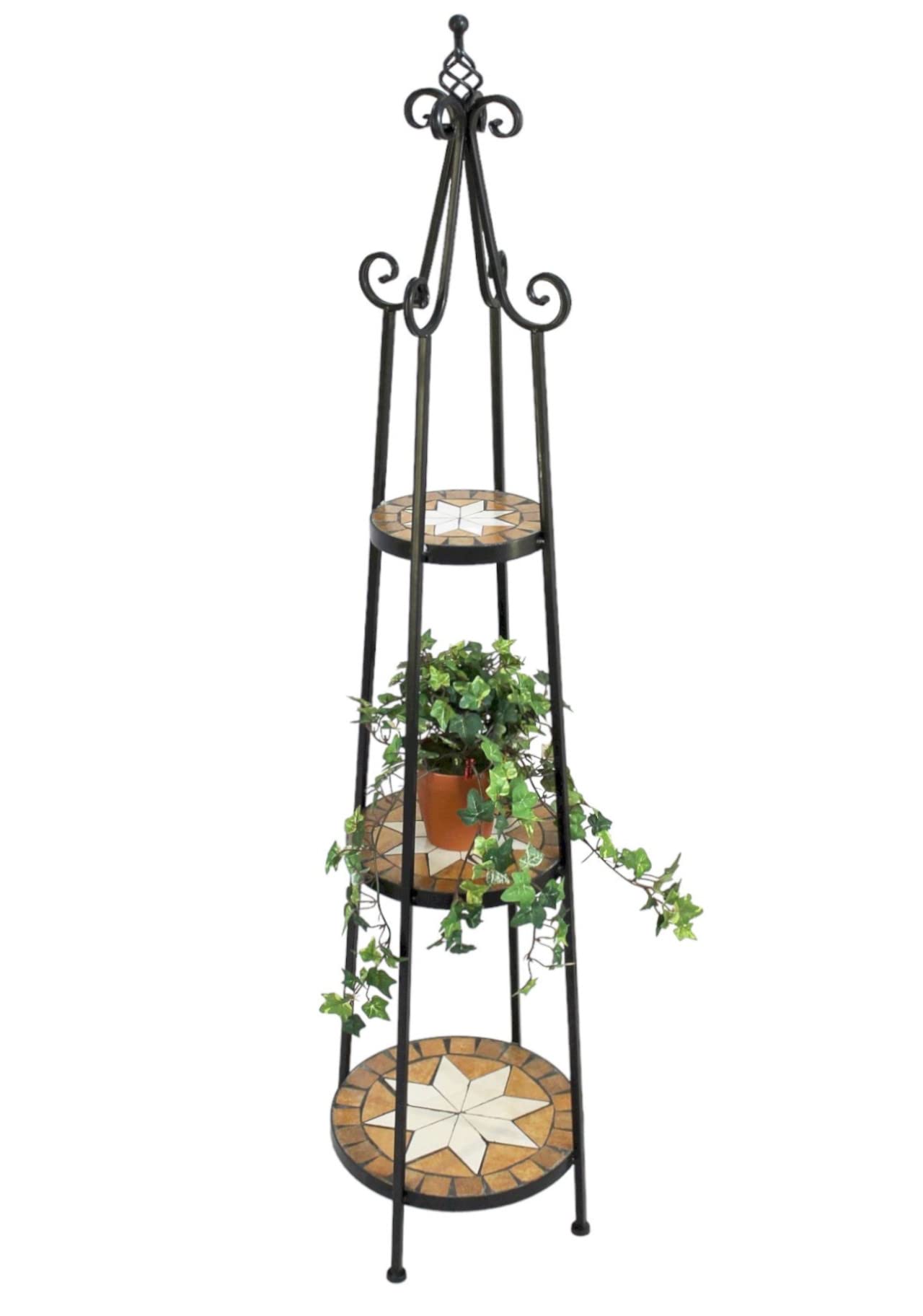 Blumenregal mit Mosaik, 140 cm
