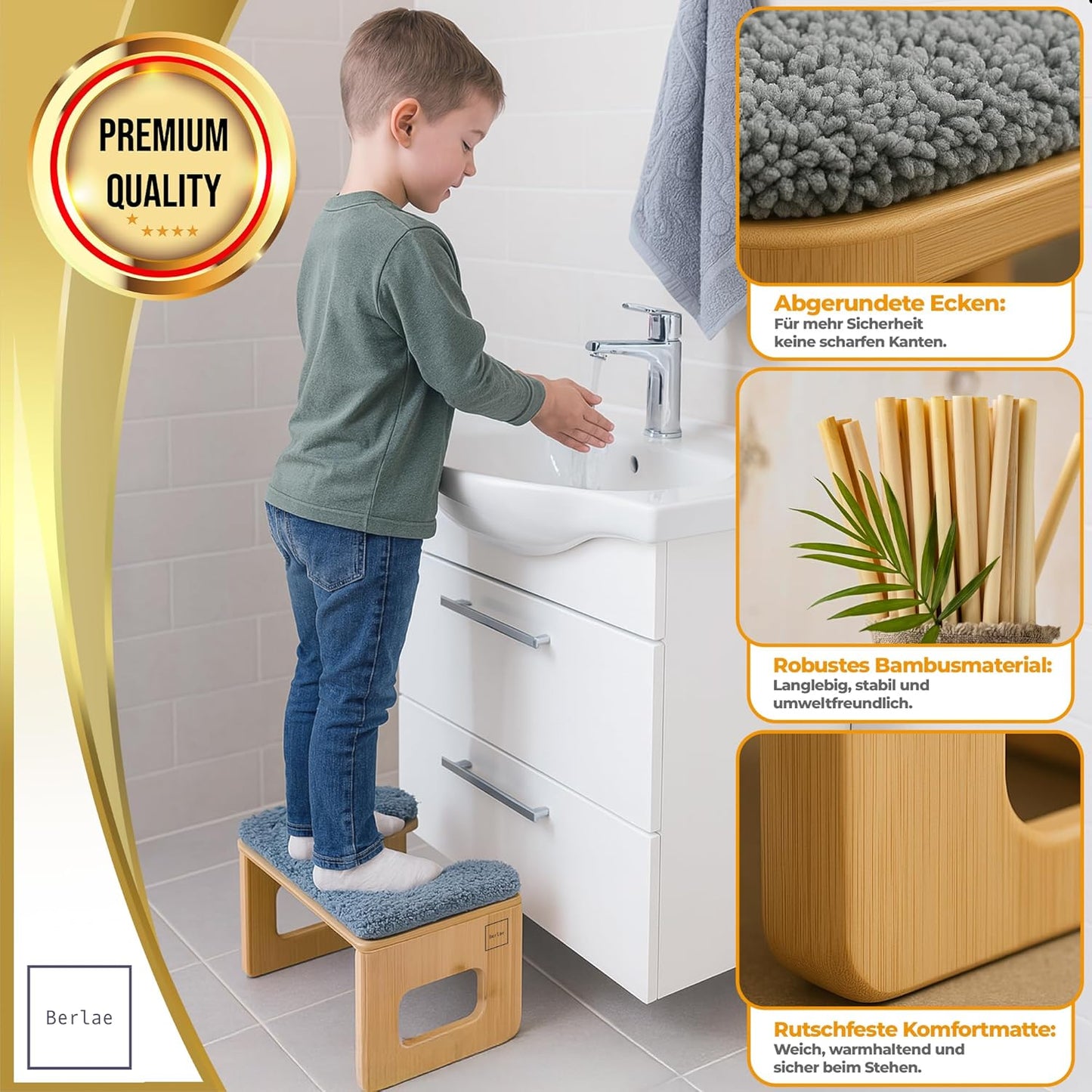 Klappbarer Toilettenhocker
