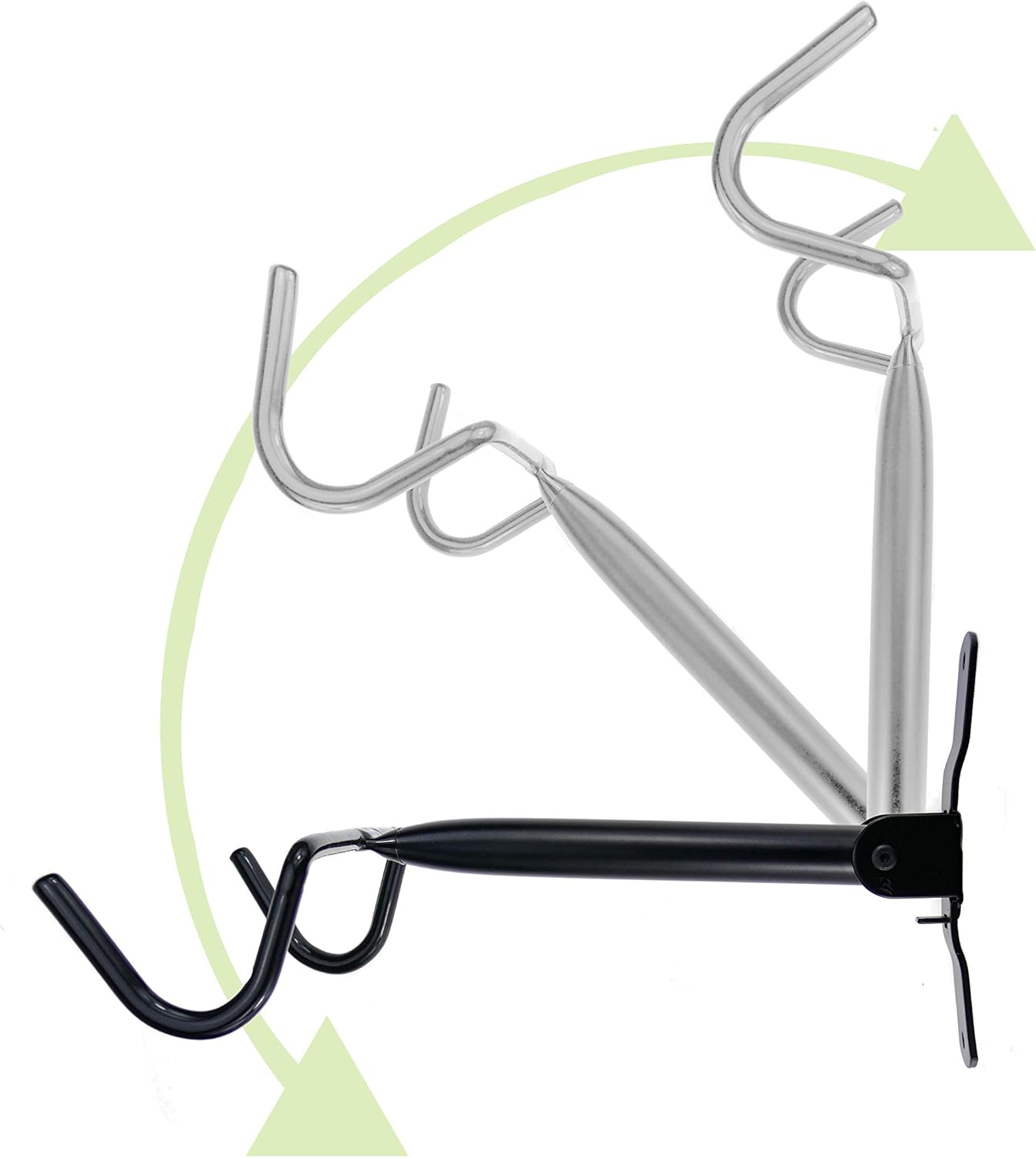 Klappbarer Velo-Wandhalter (4 Stück), C) 4x Schwarz / Schwarz