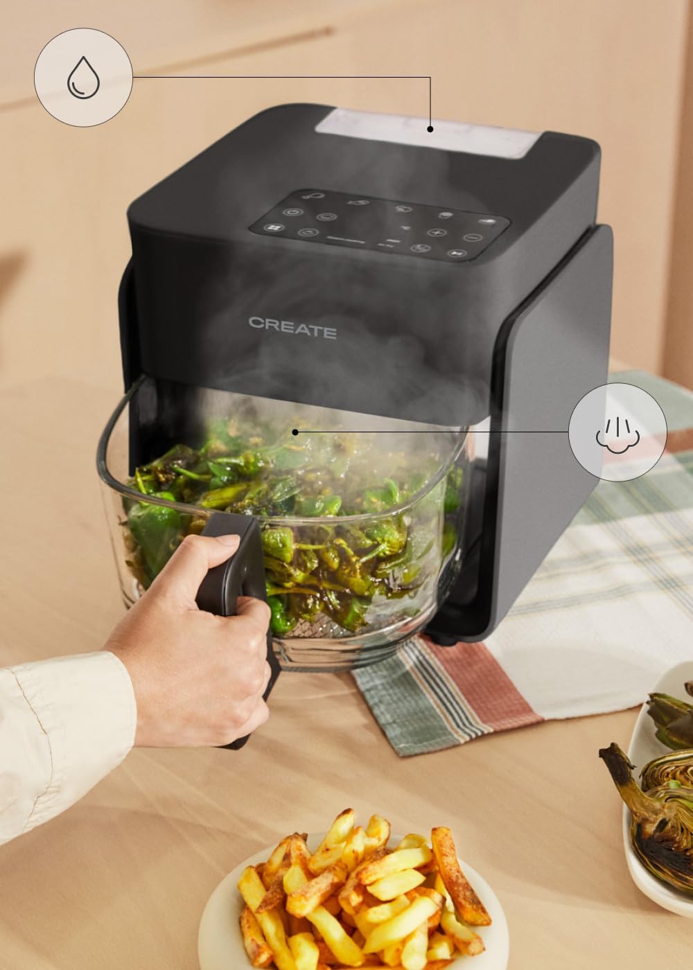Air Fryer Mist, 4,2L Schwarz