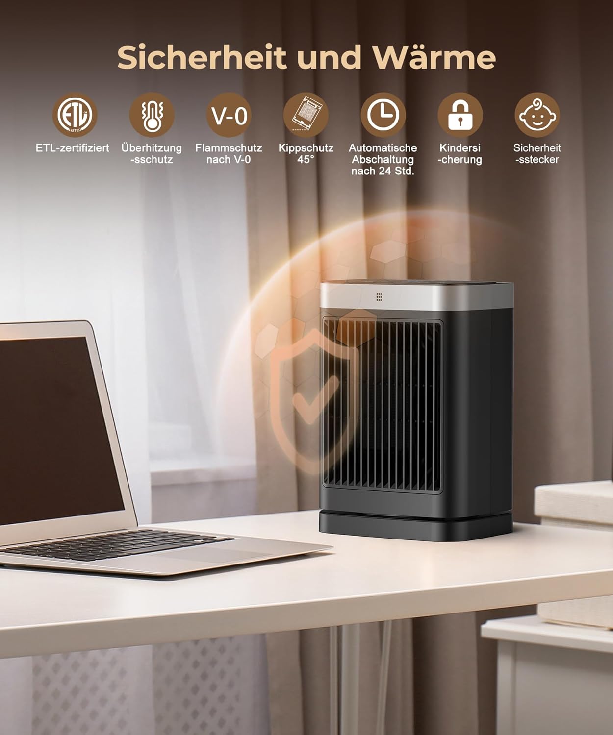 PTC Keramik Heizlüfter mit Fernbedienung, A