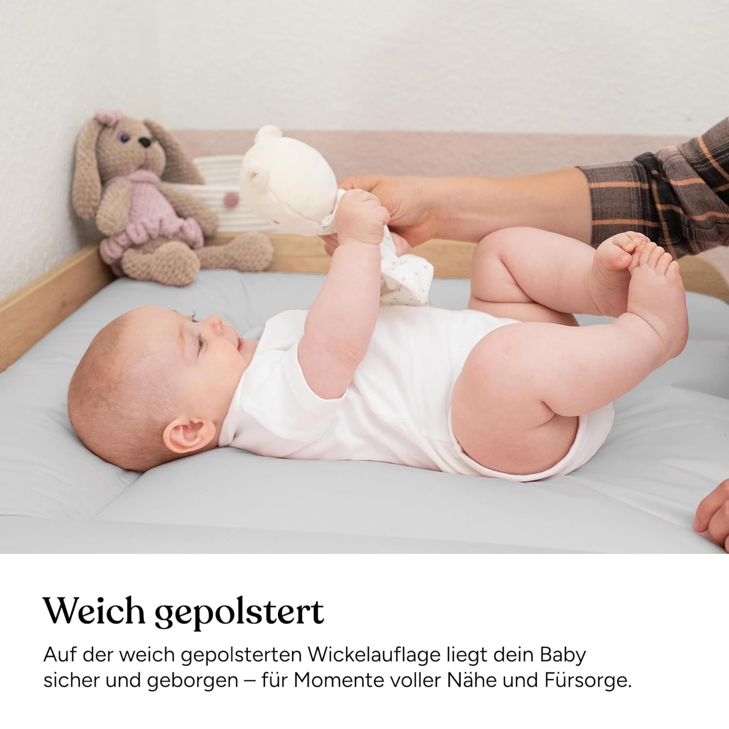 Abwaschbare Wickelauflage 72x85 cm, Rosé 72 x 85 cm