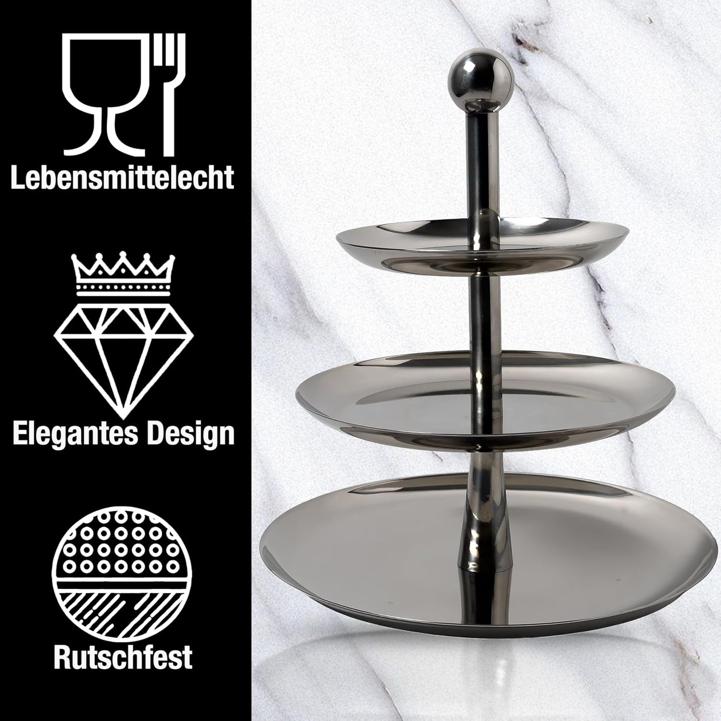 3-stufige Etagere für Desserts & Obst