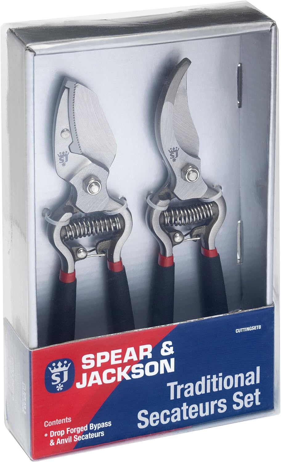 CUTTINGSET8 Bypass- und Amboss-Gartenscheren-Set, Vintage Byass & Amboss-Set