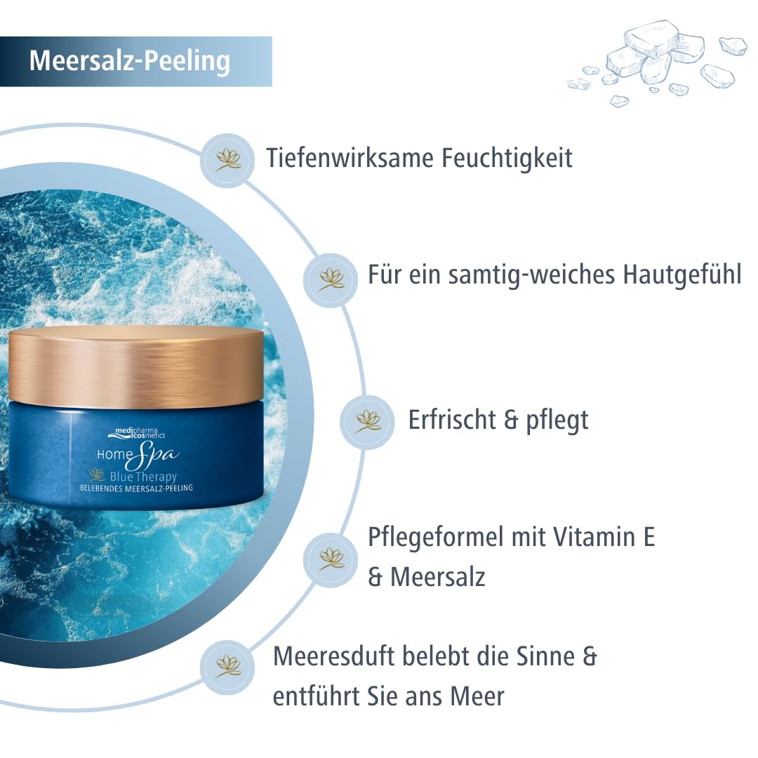 Home Spa Blue Therapy Meersalz-Peeling