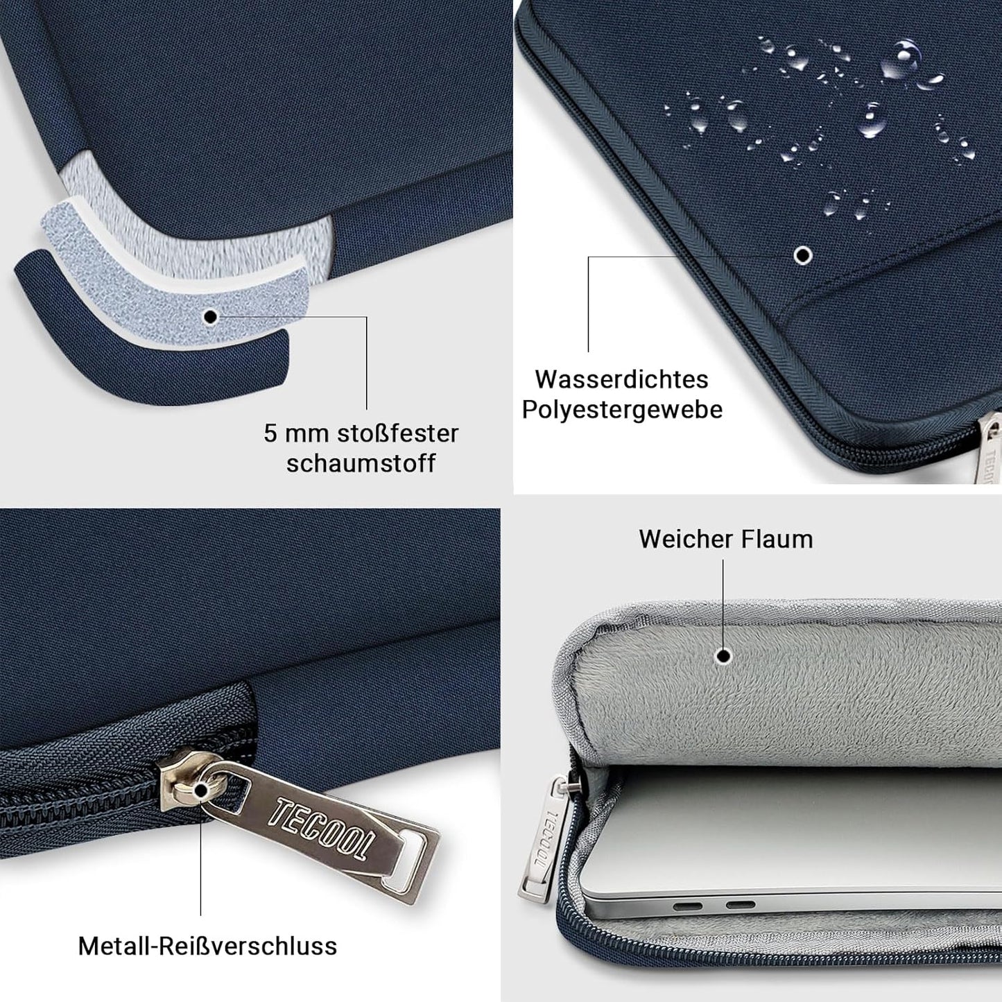 Laptop-Schutzhülle, 14 Zoll / Macbook Air 15 Dunkelblau