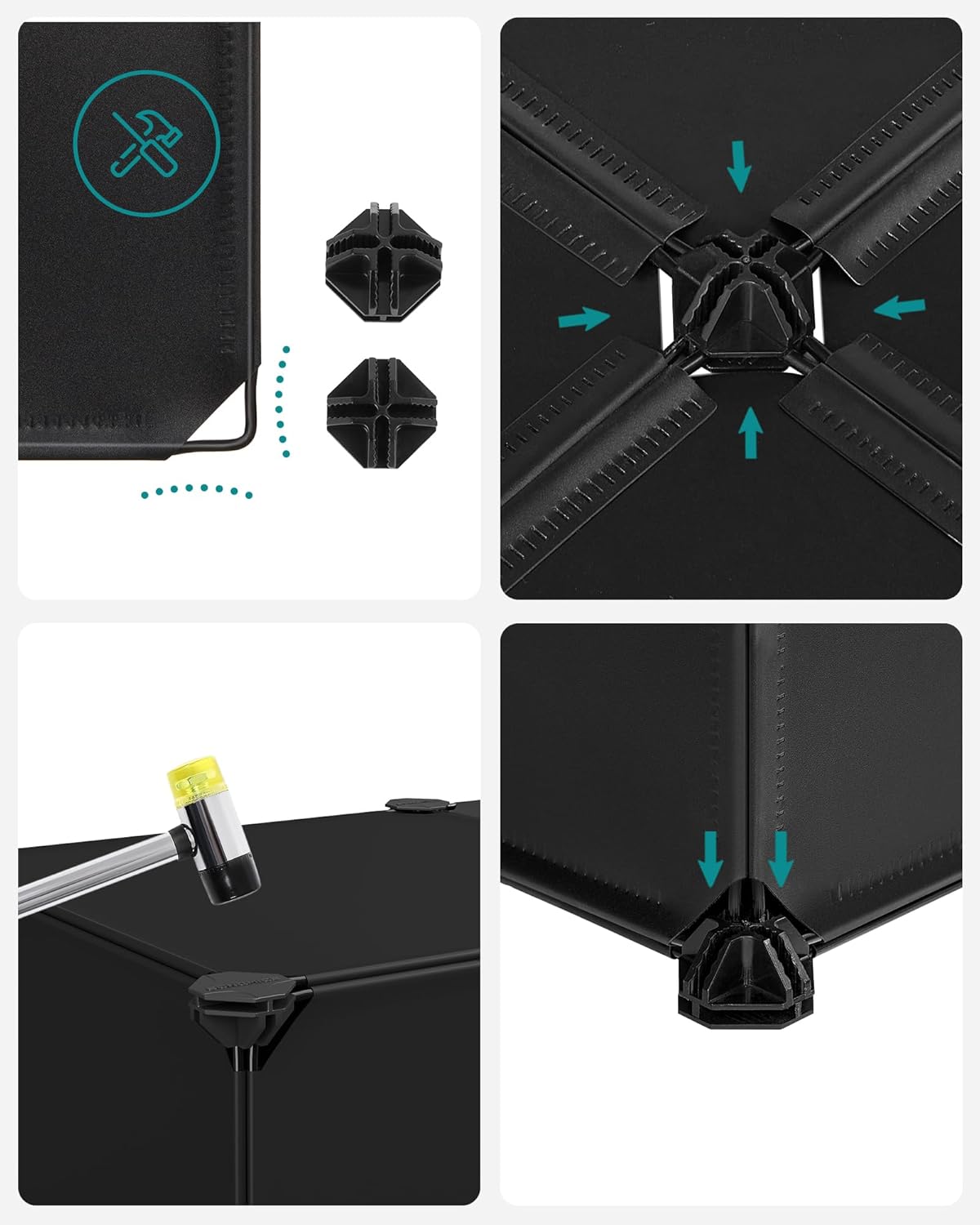 Quadro Schuhregalsystem, 1 Schwarz