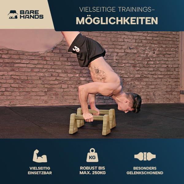 Liegestützgriffe aus Holz, Modell L
