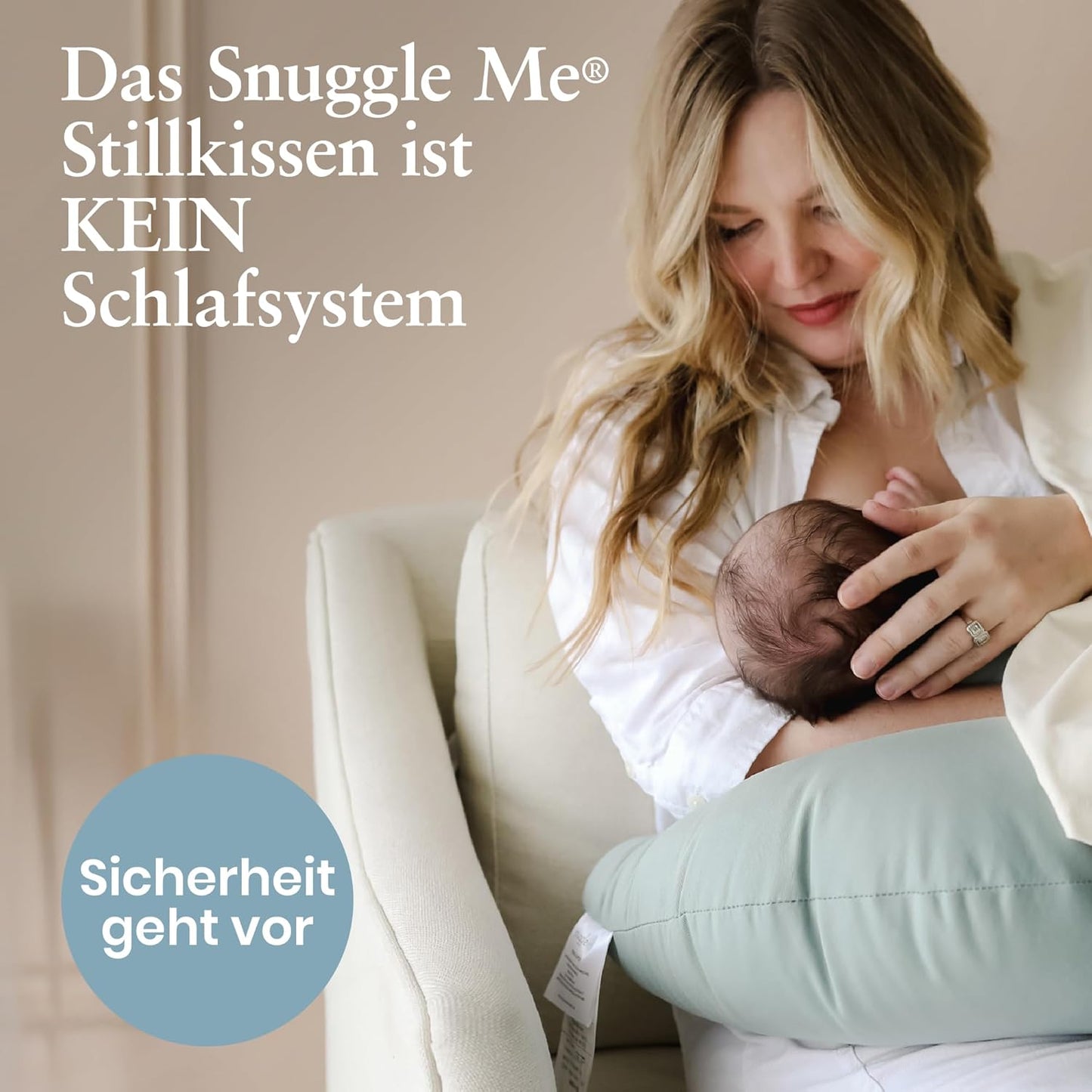 Stillkissen mit Bio-Baumwollbezug, maschinenwaschbar, Bluebell Stillkissen