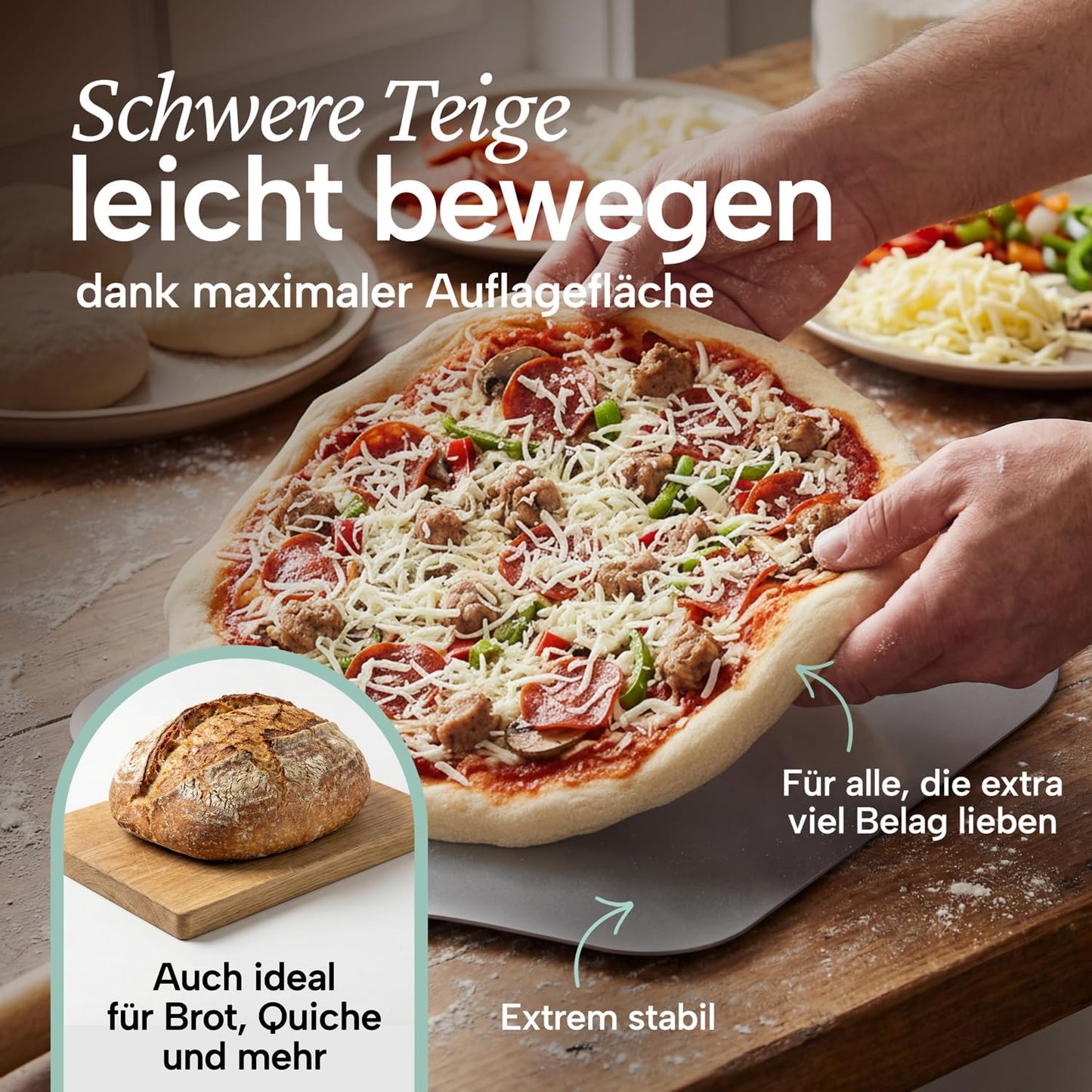 Pizzaschieber, Nicht Perforiert 82 cm
