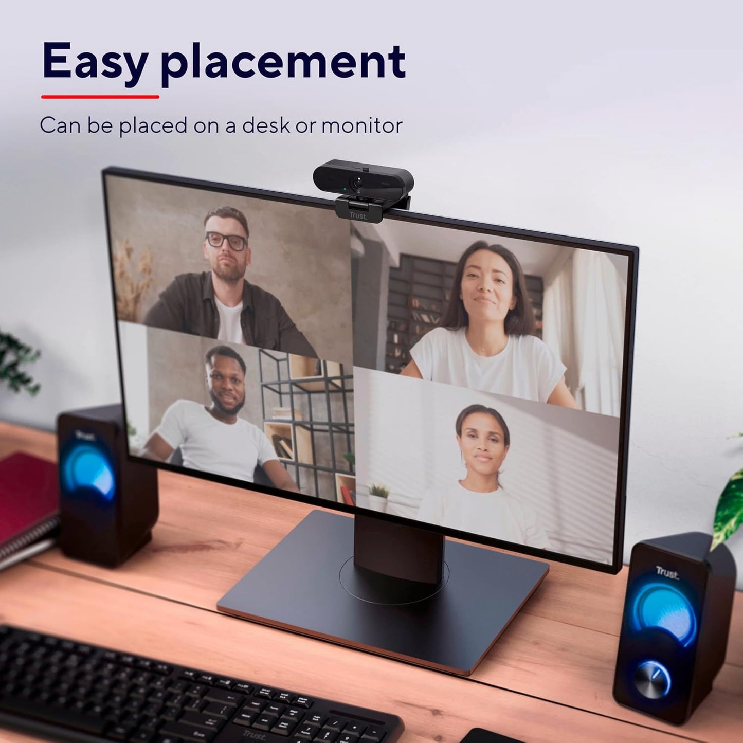 Taxon 2K QHD Webcam mit Autofokus und Weitwinkel, Taxon Eco 2K mit Autofokus Single