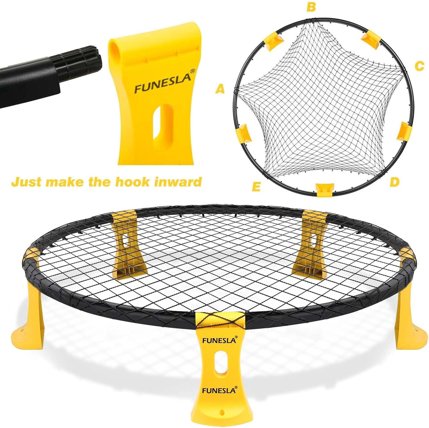 Outdoor Roundnet Spieleset mit Netz und Bällen